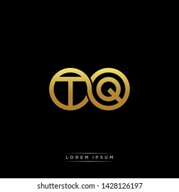 TQ T Q initial letter linked circle capital monogram logo modern template