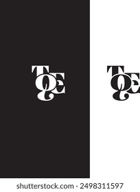tqe Logo-Design für Monogramm-Buchstaben