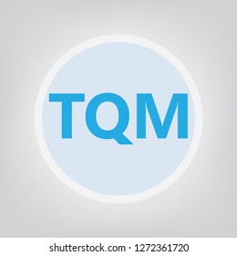 TQM (Total Quality Management) acronym- vector illustration
