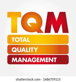 TQM - Total Quality Management acronym, business concept background