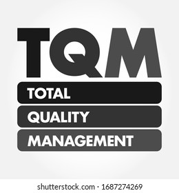 TQM - Total Quality Management acronym, business concept background