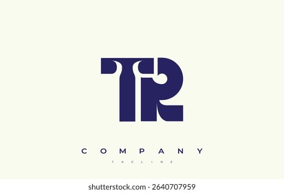 TR Abstract Geometric Logo Design. Modern and elegant logo design with simplistic typography elements, showcasing branding excellence.