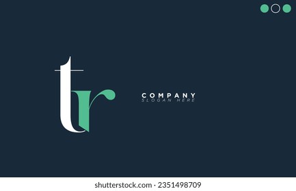 TR Alphabet letters Initials Monogram logo RT, T and R