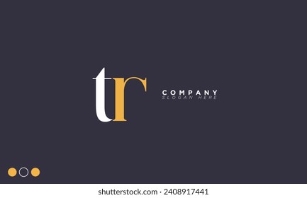 TR Alphabet lettres Initiales logo RT, T et R