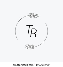 TR Beauty vector initial logo, handwriting logo of initial signature