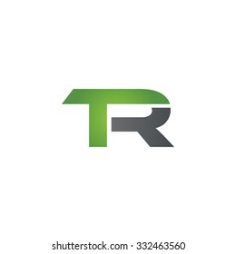 TR company linked letter logo green