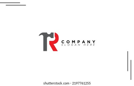 TR con letras de alfabeto martillo Monograma inicial