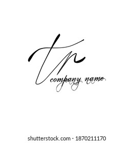 tr handwritten logo for identity