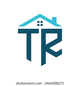 TR House Logo Design Template. Letter TR Logo for Real Estate, Construction or any House Related Business
