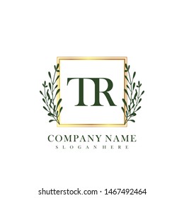 TR Initial beauty floral logo template