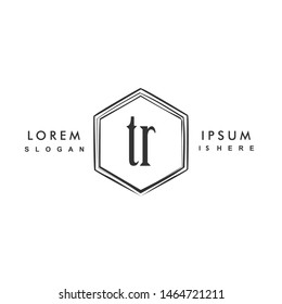 TR Initial beauty monogram logo vector
