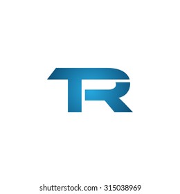 TR initial company linked letter logo