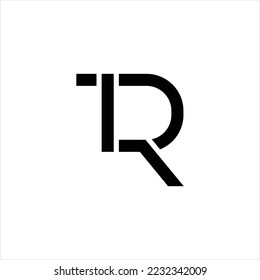 TR initial lettering monogram logo design , TDR, RT