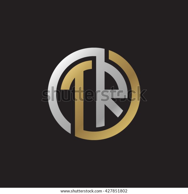 Tr Initial Letters Looping Linked Circle Stock Vector (Royalty Free ...