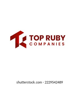logotipo de la carta TR para todo tipo de empresas e industrias