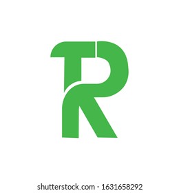 Tr Letter Logo Design Green Colors Stock Vector (Royalty Free ...