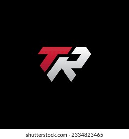 Diseño del logotipo de la letra TR, concepto del logotipo de la letra del monograma TR, icono, vector