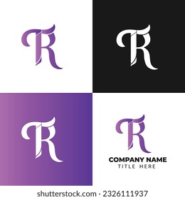 plantilla de diseño de logotipo de letra TR