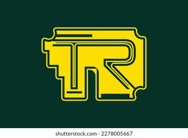 TR letter logo and icon design template