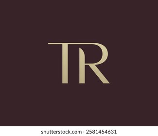 TR letter logo icon design. Classic style luxury initials monogram.