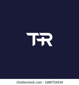 TR letter logo, monogram design