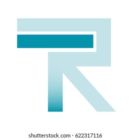 Tr letters vector logo design