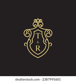 TR line vintage initial logo in high quality professional design that will print well across any print media