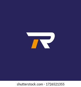 TR-Logo. Abstrakter Brief TR Logo Design . Vektor-Abbildung