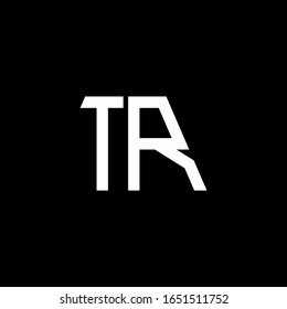 TR logo abstract monogram isolated on black background