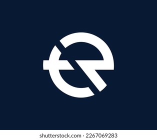 TR Logo-Alphabet. TR Monogramm-Vektorgrafik-Design