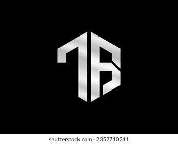 TR logo design with silver colour