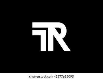 TR Logo Design Template Vector Graphic Branding Element.
