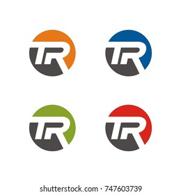 TR logo initial letter design template vector