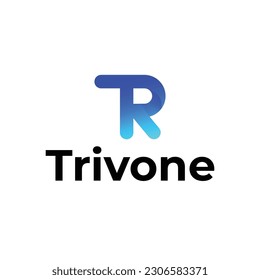 TR modern 3d logo design