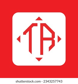 TR modern initial monogram logo design vector. It will be suitable for which company or brand name start those initial.