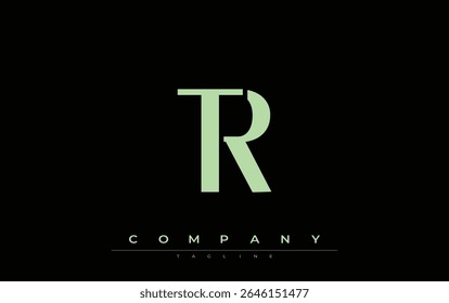 TR Modern Initials Diseño de Logo. Logotipo de marca con iniciales estilizadas que muestran un diseño atrevido y una estética moderna. Ideal para la marca profesional de negocios o proyectos creativos que se centran en minimalista