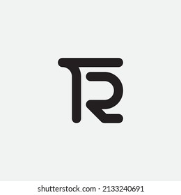TR monogram design logo template.