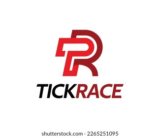 TR Monogramm-Logo auf Monoline-Art