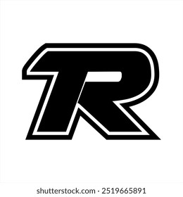 Logotipo del monograma de TR, usted puede utilizar este logotipo para cualquier cosa que usted quiera, como un logotipo de su marca o el logotipo de su equipo y cualquier cosa que usted quiera