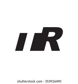 TR negative space letter logo