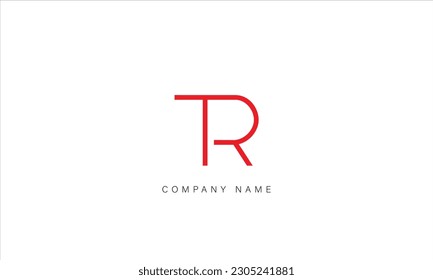 TR, RT, Monograma del logotipo de las letras abstractas