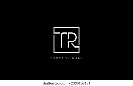 TR, RT, Monograma del logotipo de las letras abstractas