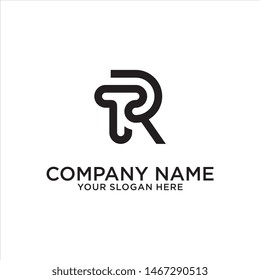 TR or RT letter logo design vector.