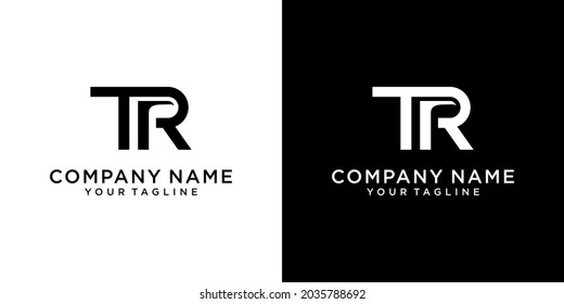 TR or RT letter logo design vector.