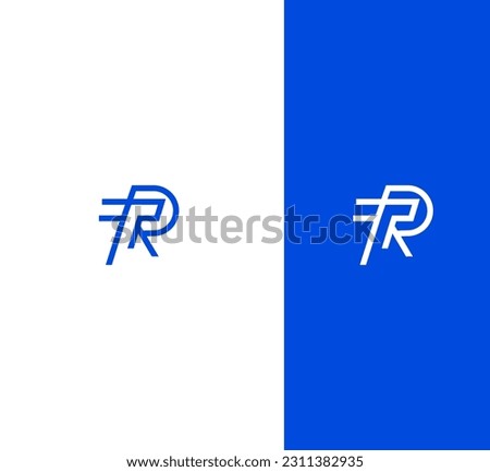 TR, RT letter modern branding logo