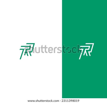 TR, RT letter modern branding logo