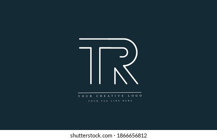 TR, RT, T, R modelo de monograma del logotipo del vector abstracto