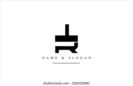 TR, RT, T, R abstract letters logo monogram