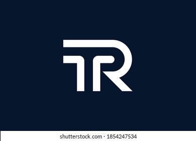 TR RT T R logo design concept with background. Initial based creative minimal monogram icon letter. Modern luxury alphabet vector design