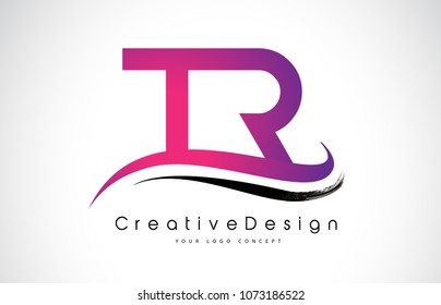 TR T R Letter Logo Design in Black Colors. Creative Modern Letters Vector Icon Logo Illustration.